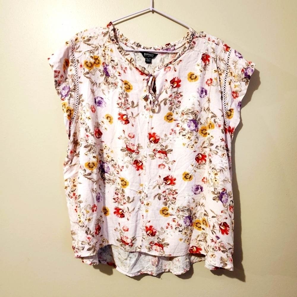 *3 for $30* Pink Floral Blouse
